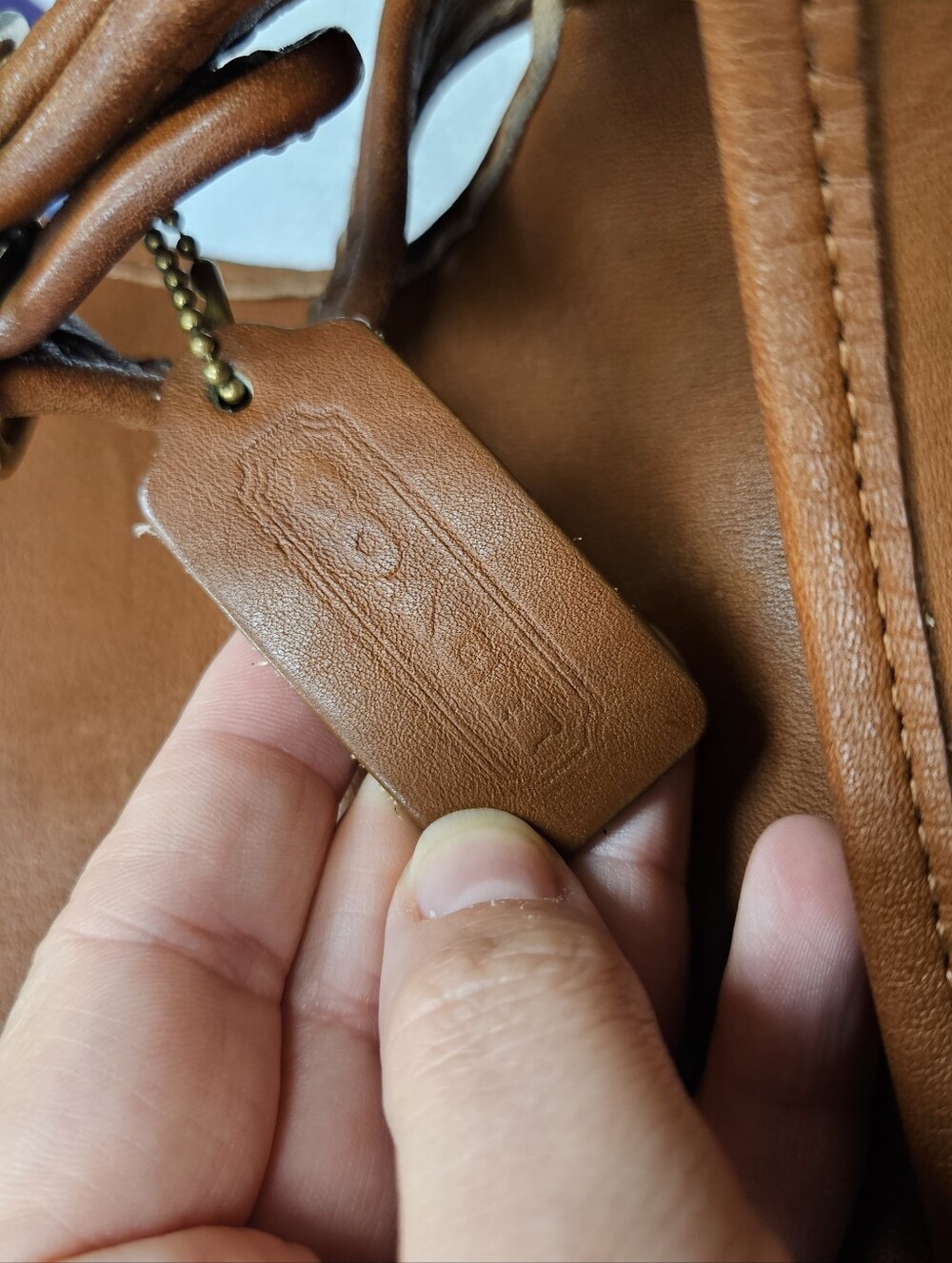VTG COACH Bag Briefcase Business Men's Leather 5274 Essex Brief Cognac Brown - Picture 15 of 16